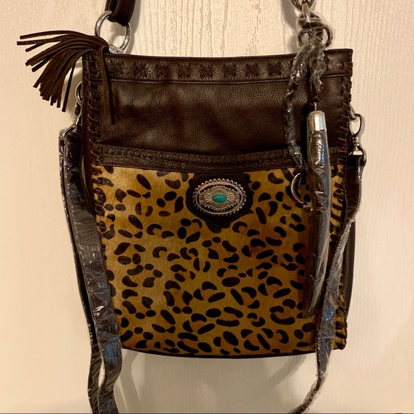 CHI BY FALCHI LEATHER AMINAL PRINT HANDBAG NIB - Picture 8 of 8